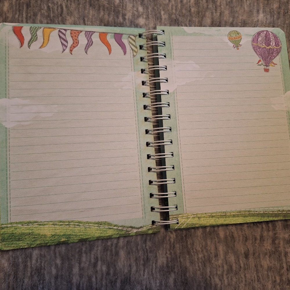 Hot air balloon Adventure motif spiral bound blank book - Picture 5 of 5